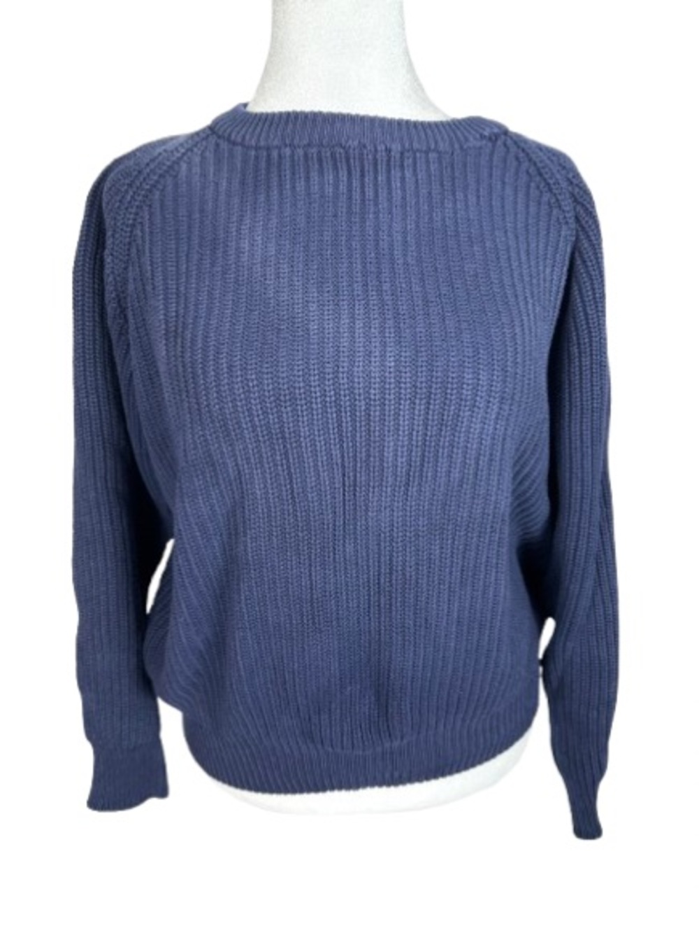 Eddie Bauer Ribbed Crewneck Sweater in Slate Blue Size XL